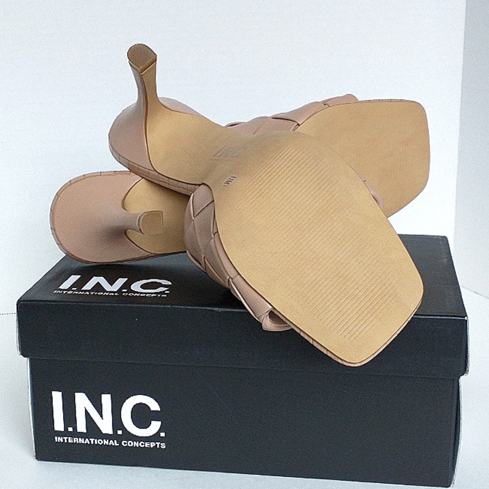 New w/Box Inc International Concepts Liah Braided Vegan Leather Dress Mules - Picture 8 of 10